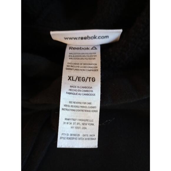 Mens Rebok Pullover Hoodie Sweater Embroidered  Size XL NWOT - Picture 5 of 6